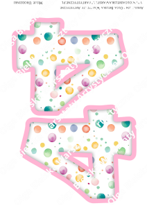 SATYNOWE grafiki arkusz 234A urodziny cyfra 4 ciemno różowy grafiki do wycinania A4