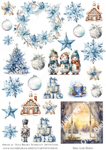 zwArkusz 121 bałwanki zima.png