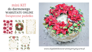 mini KIT Świąteczne PUDEŁKO darmowe warsztat online  5+2
