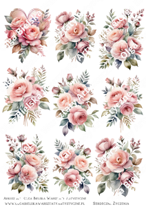 MATOWE grafiki arkusz A4 224 kwiaty uniwersalne grafiki do wycinania 