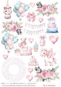 MATOWY arkusz 218 dziewczynka do cyfry 2 grafiki do wycinania A4