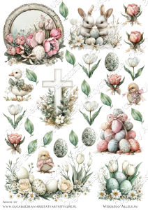 MATOWE grafiki arkusz WIELKANOC 319 A4 grafiki do wycinania