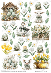 MATOWE grafiki arkusz WIELKANOC 322 A4 grafiki do wycinania 