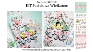 miniKIT Pastelowa Wielkanoc 2 kartki DL warsztaty online darmowe