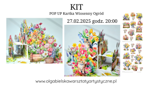 KIT kartka POP UP Wiosenny Ogród warsztaty online darmowe
