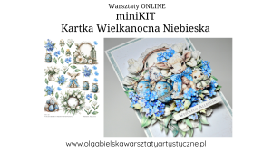 miniKIT kartka DL wielkanocna niebieska warsztaty online darmowe