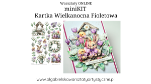 miniKIT kartka DL wielkanocna fioletowa warsztaty online darmowe