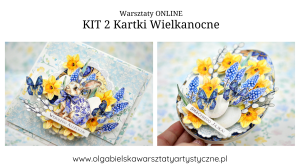 KIT Wielkanoc 2 kartki jajko i królik warsztaty online darmowe