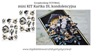 miniKIT kartka DL kondolencyjna - zestaw materiałów na kartkę bez pudełka