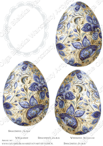 MATOWE grafiki arkusz ŻONKILE2 363 pisanki XXL A4 grafiki do wycinania