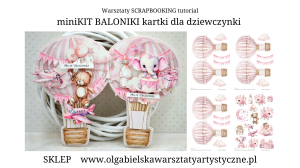 miniKIT 2 kartki baloniki dziewczynka darmowe warsztaty