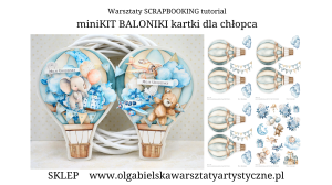 miniKIT 2 kartki baloniki chłopiec darmowe warsztaty