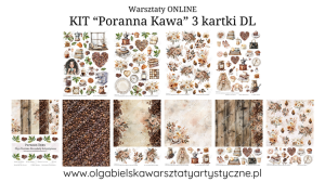 KIT 3 kartki DL Poranna Kawa warsztaty online darmowe