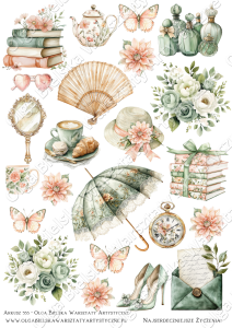 SATYNOWE grafiki arkusz A4 553 urodziny kobieta grafiki do wycinania