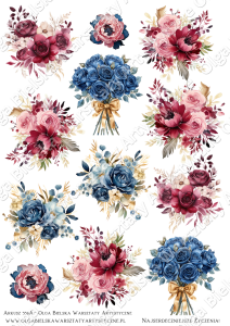 MATOWE grafiki arkusz uzupełniający A4 556A kwiaty grafiki do wycinania