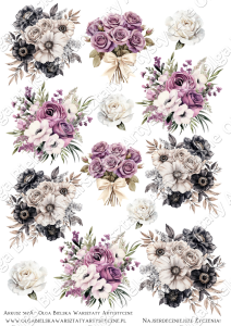 MATOWE grafiki arkusz uzupełniający A4 567A kwiaty grafiki do wycinania