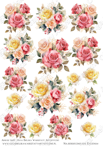 MATOWE grafiki arkusz uzupełniający A4 569A kwiaty grafiki do wycinania