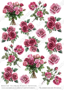 MATOWE grafiki arkusz uzupełniający A4 551A kwiaty grafiki do wycinania