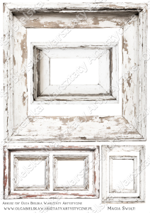 SATYNOWE grafiki arkusz 720 Magia Świąt ramki02 A4 arkusz papier jednostronny Olga Bielska Warsztaty Artystyczne 