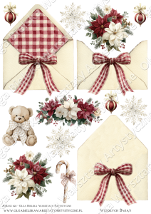MATOWY arkusz A4 622 scrapbookingowy kalendarz adwentowy dzień 21