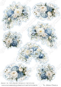 SATYNOWY arkusz A4 756 kolekcja Ta Jedna Chwila NIEBIESKI