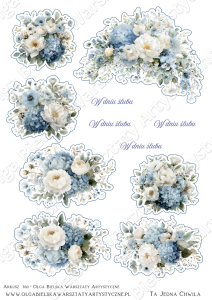 SATYNOWY arkusz A4 760 kolekcja Ta Jedna Chwila NIEBIESKI 