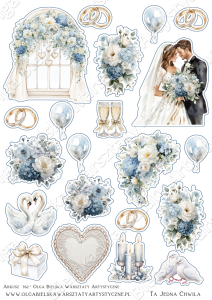 MATOWY arkusz A4 762 kolekcja Ta Jedna Chwila NIEBIESKI