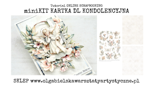 miniKIT kartka DL kondolencyjna - zestaw materiałów na kartkę bez pudełka