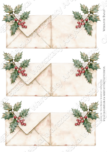 MATOWY arkusz 596 jednostronny BILECIKI 2/2 świąteczne scrapowanie 2025