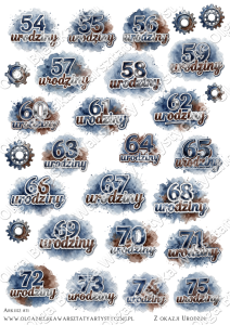 MATOWE grafiki arkusz 871 A4 urodziny mężczyzna napisy urodziny chłopiec arkusz grafiki 