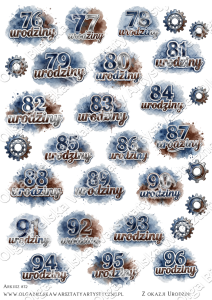 MATOWE grafiki arkusz 872 A4 urodziny mężczyzna napisy urodziny chłopiec arkusz grafiki