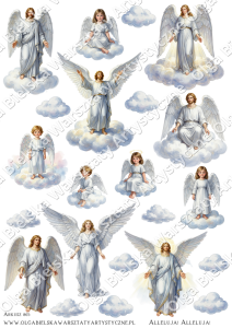 MATOWE grafiki arkusz 865A anioły aniołek A4 grafiki do wycinania