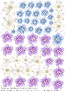 Kalka arkusz A4 820 KWIATY KIT wiosenne scrapowanie 2026