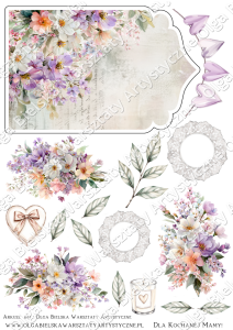 SATYNOWY grafiki arkusz 847 A4  KIT wiosenne scrapowanie 2026