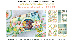 mini KIT kartka shaker ramka APARAT - KIT LATO WAKCJE 984A 984B 984C 982