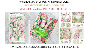 mini KIT kartka POP UP motyle 3D KIT LATO WAKCJE 979 980 981 983