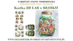 mini KIT kartka LAS w SŁOIKU KIT LATO WAKCJE 989 990 991
