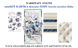 mini KIT ślubna DL SKÓRZANE GODY trzecia rocznica ślubu 1005 1013 1014
