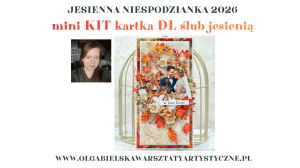 mini KIT kartka DL ślub jesienią Jesienna Niespodzianka 1070 1071 1072 1073 