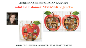 mini KIT domek MYSZEK w jabłku Jesienna Niespodzianka 1117 1118 1119 1120