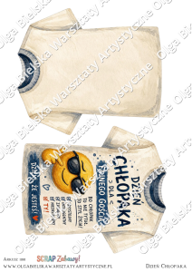 MATOWE grafiki arkusz A4 1188 SCRAP Zabawy kartka 3D koszulka Dzień Chłopaka grafiki do wycinania 2/3
