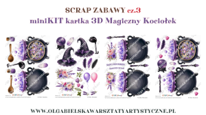 mini KIT papierowy SCRAP ZABAWY cz.3 Magiczny Kociołek 1176 1177 1178 1179