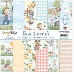 Zestaw papierów BEST FRIENDS 20,3x20,3 cm ScrapBoys