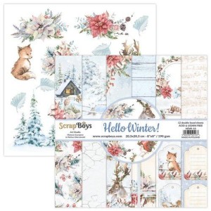 Zestaw papierów Hello Winter 20,3x20,3 cm ScrapBoys
