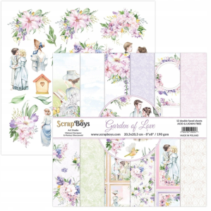 Zestaw papierów Garden of Love 20,3x20,3 cm ScrapBoys