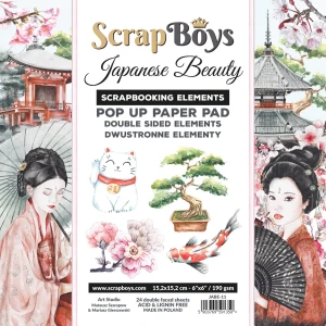 Zestaw papierów Japanese Beauty pop up 15,2x15,2 cm  Scrap Boys