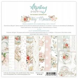 Zestaw papierów Tiny Miracle 15,2x15,2 cm Mintay Papers