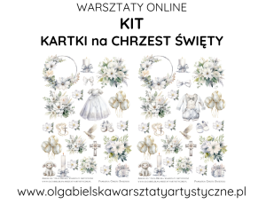 miniKIT 2 kartki CHRZEST dziewczynka + chłopiec darmowe warsztaty