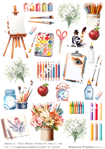 SATYNOWY arkusz A4 66 PLASTYKA dla nauczyciela arkusz grafik