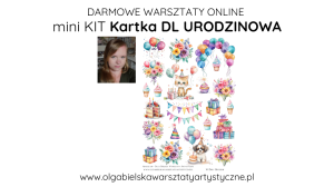 mini KIT Kartka DL URODZINOWA BAZOWA darmowe warsztaty